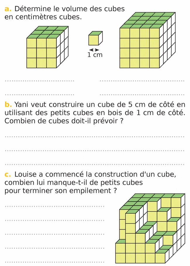Construire un cube : exercices en 6ème.