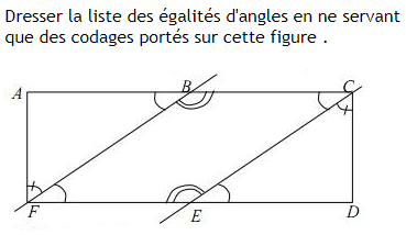 Egalité d'angles et codage : exercices en 6ème.