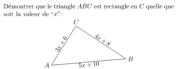 Réciproque du théorème de Pythagore : exercices en 4ème.