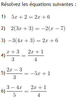Les Equations Et Inequations Exercices De Maths 3eme Troisieme A Imprimer Et Telecharger En Pdf