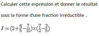 Les fractions. : exercices en 4ème.