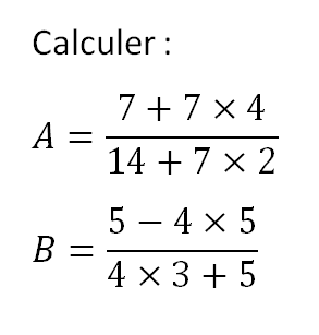 Calculer avec des fractions : exercices en 4ème.