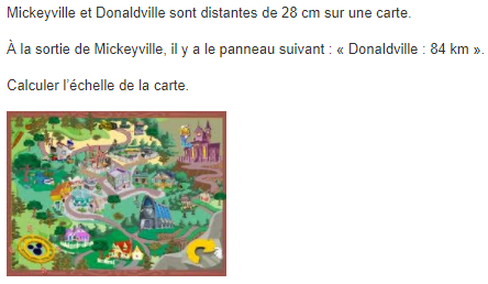 Mickeyville et Donaldville : exercices en 5ème.