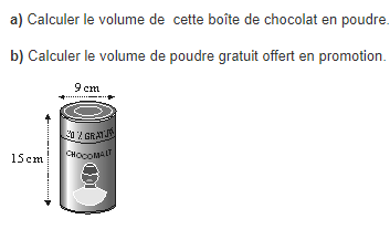 Calcul du volume d'une boîte de chocolat : exercices en 5ème.