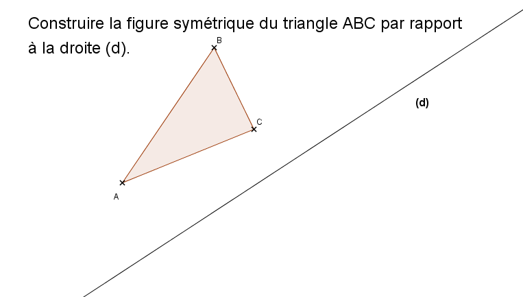 Symétrie axiale d'un triangle : exercices en 6ème.