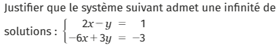 Une infinité de solution : exercices de maths en 2de.