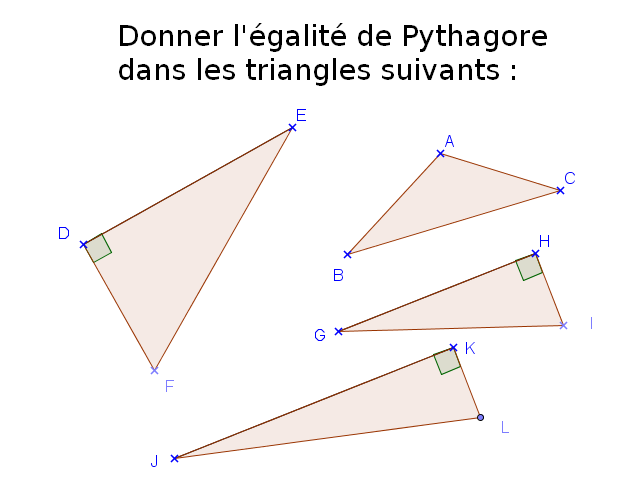 L'égalité de Pythagore : exercices en 4ème.