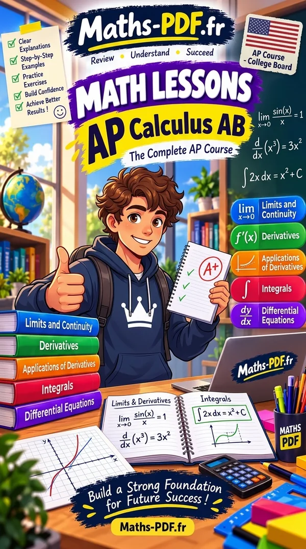 Cover of AP Calculus AB Math Lessons, a printable PDF book