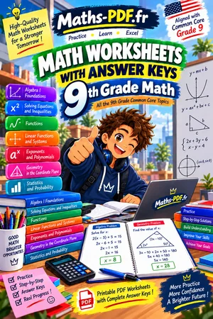 Cover of the book Algebra 1 Math Worksheets with Answers (PDF)