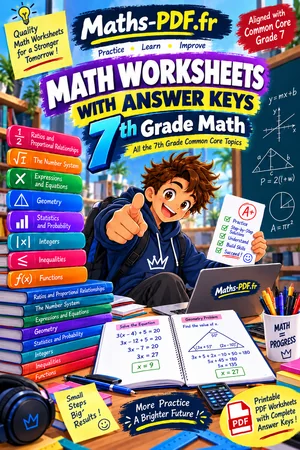 Cover of the book Grade 7 Math Worksheets with Answers (PDF)