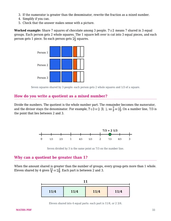 A lesson from the middle of the book of the Grade 5 Math Lessons