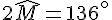 2\widehat{M}=136^\circ