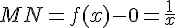 MN=f(x)-0=\frac{1}{x}