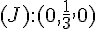 (J):(0,\frac{1}{3},0)