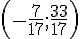 (-\frac{7}{17};\frac{33}{17})