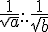 \frac{1}{\sqrt{a}}...\frac{1}{\sqrt{b}}