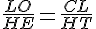 \frac{LO}{HE}=\frac{CL}{HT}