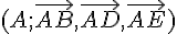 (A;\vec{AB},\vec{AD},\vec{AE})