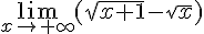 \lim_{x\to+\infty}(\sqrt{x+1}-\sqrt{x})