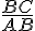 \frac{BC}{AB}