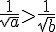 \frac{1}{\sqrt{a}}gt;\frac{1}{\sqrt{b}}