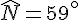 \widehat{N}=59^\circ