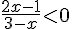 \frac{2x-1}{3-x}lt;0