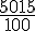 \frac{5015}{100}