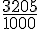 \frac{3205}{1000}