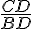 \frac{CD}{BD}