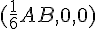 (\frac{1}{6}AB,0,0)