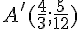 A'(\frac{4}{3};\frac{5}{12})