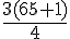\frac{3(65+1)}{4}