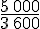 \frac{5\,000}{3\,600}