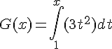 G(x)=\int_{1}^{x}(3t^2)dt