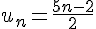 u_n=\frac{5n-2}{2}