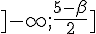 ]-\infty;\frac{5-\beta}{2}]