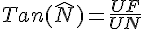 Tan(\widehat{N})=\frac{UF}{UN}