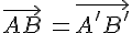 \vec{AB}\,=\vec{A'B'}