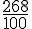 \frac{268}{100}