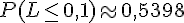 P(L\leq\,0,1)\approx0,5398