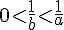 0lt;\frac{1}{b}lt;\frac{1}{a}