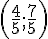 (\frac{4}{5};\frac{7}{5})