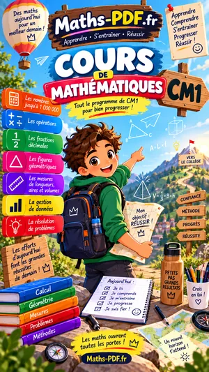 Couverture du manuel scolaire de maths CM1 : livre de cours à télécharger en PDF