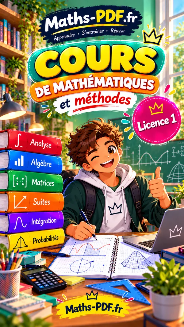 Couverture du manuel de cours de maths L1 en PDF