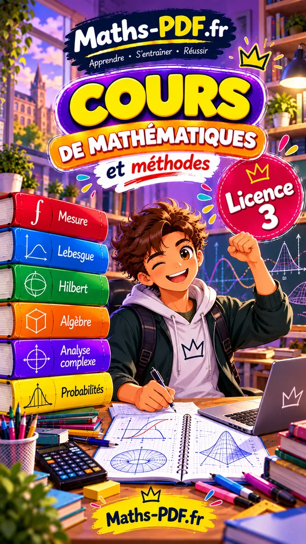 Couverture du manuel de cours de maths L3 en PDF