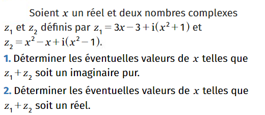 Déterminer les valeurs de x : exercices en terminale.