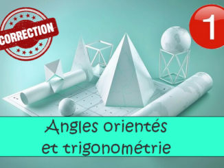 Les angles orientés et la trigonométrie : corrigés des exercices de maths en 1ère en PDF.