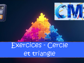 Cercle et triangle : exercices de maths en CM2 corrigés.