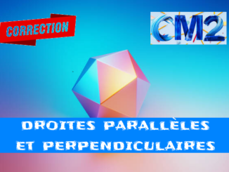 Droites parallèles et perpendiculaires : corrigé des exercices de maths en CM2